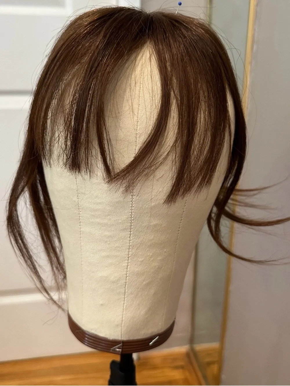 Hair Topper With Bangs 100% Human Hair - Medium Dark‎ Brown (4#) #TB9